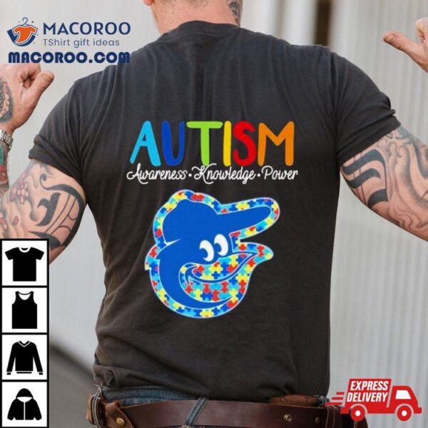 Baltimore Orioles Autism Awareness Knowledge Power Shirt