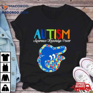 Baltimore Orioles Autism Awareness Knowledge Power Tshirt