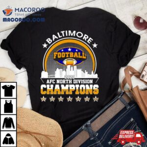 Baltimore Ravens Football Afc North Division Champions Skyline Tshirt