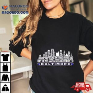 Baltimore Ravens Football Legend Baltimore City Skyline Tshirt