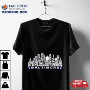 Baltimore Ravens Football Legend Baltimore City Skyline Tshirt