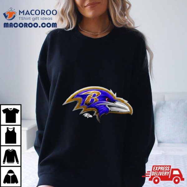 Baltimore Ravens Midnight Mascot Retro T Shirt