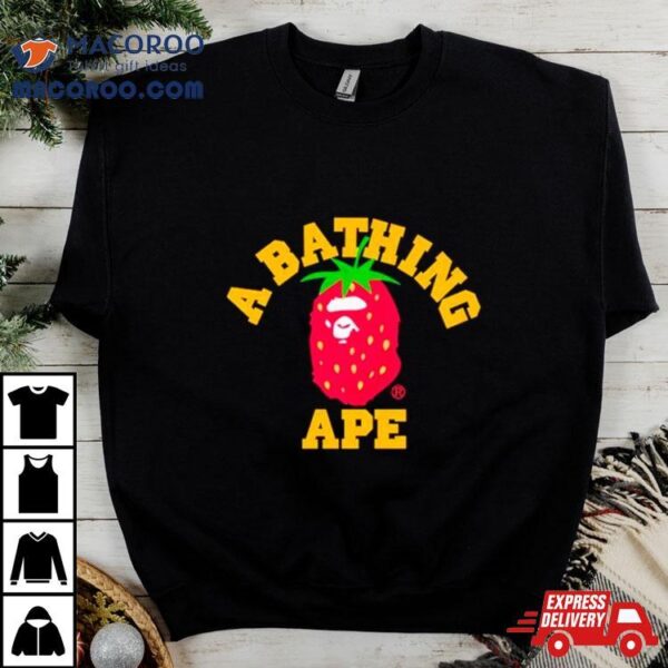 Bape Strawberry College Shirt