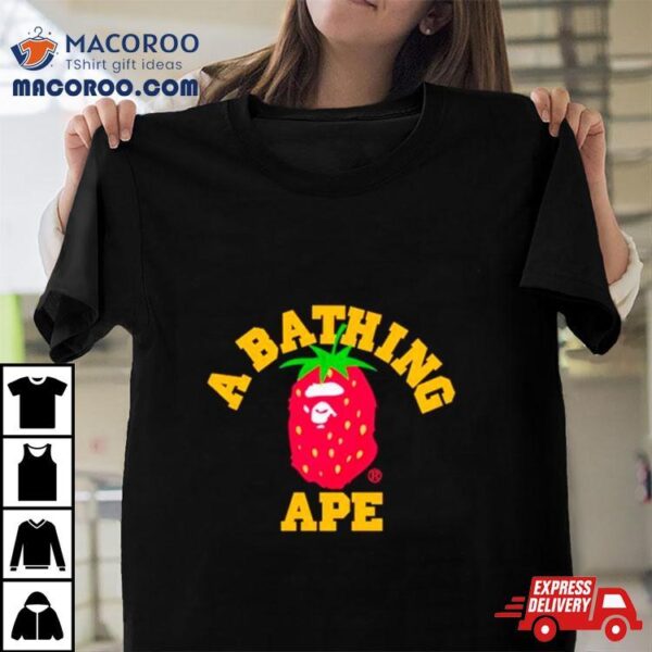 Bape Strawberry College Shirt