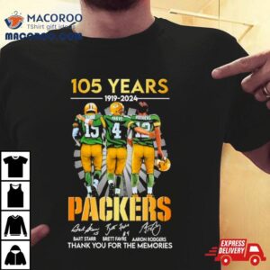 Bart Starr Brett Favre Aaron Rodgers Green Bay Packer Years Memories Signatures Tshirt