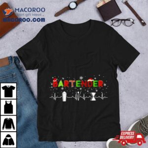 Bartender Heartbeat Christmas Shirt