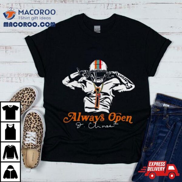 Bengals Ja’marr Chase Always Open Signature T Shirt