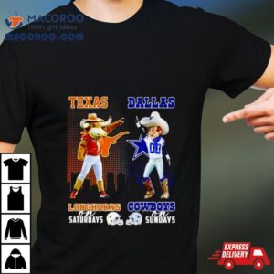 Bevo Texas Longhorns On Saturdays Rowdy Dallas Cowboys On Sundays T Shirt