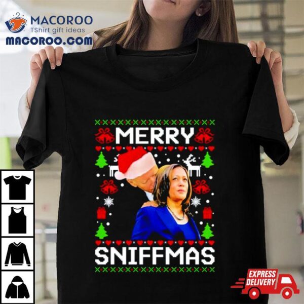 Biden And Kamala Harris Merry Sniffmas Ugly Shirt