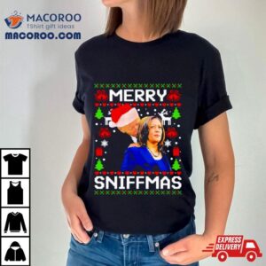 Biden And Kamala Harris Merry Sniffmas Ugly Tshirt