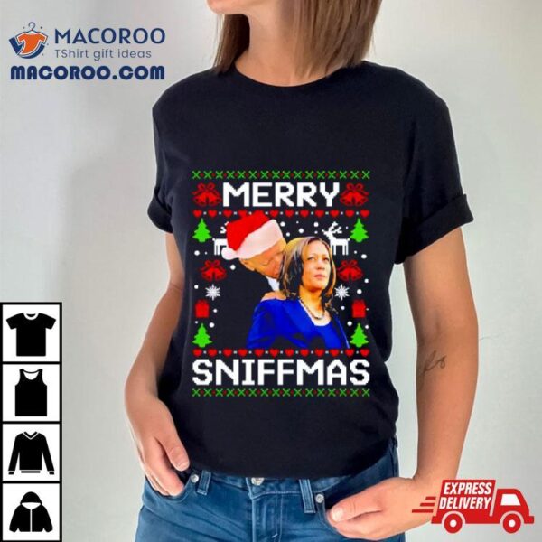 Biden And Kamala Harris Merry Sniffmas Ugly Shirt