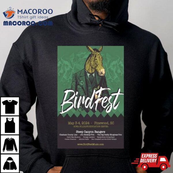 Birdfest Music Festival Pinewood Sc Wildlife Education Center May 3 4 2024 T Shirt