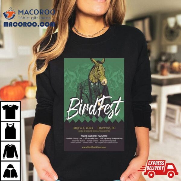 Birdfest Music Festival Pinewood Sc Wildlife Education Center May 3 4 2024 T Shirt