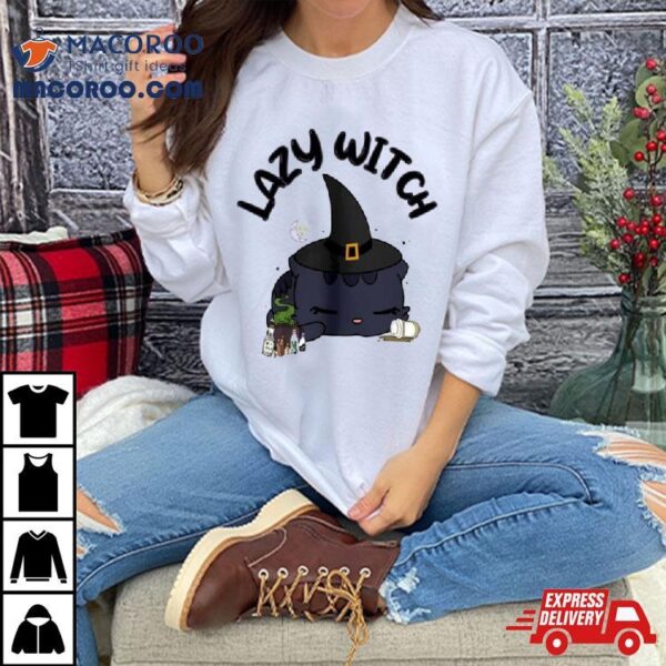 Black Cat Lazy Witch Shirt