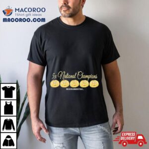 Blue Collar Basketball X National Champions Golden Rings Tshirt