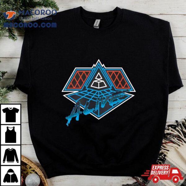 Blue Red Wallpaper Daft Punk Shirt