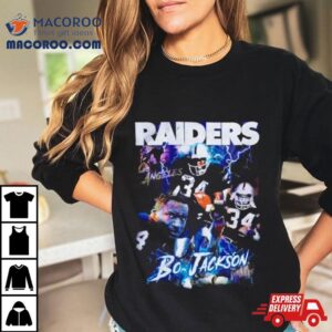 Bo Jackson Los Angeles Raiders Lightning Vintage Tshirt