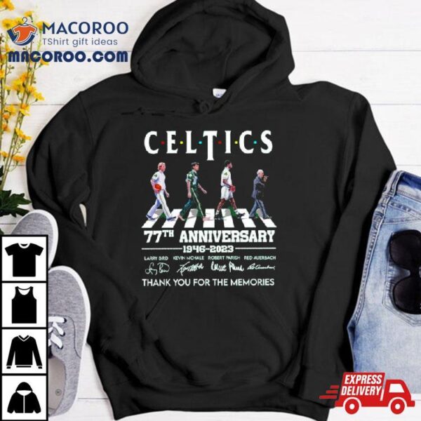 Boston Celtics Larry Bird Kevin Mchale Robert Parish Red Auerbach Thank You For The Memories Shirt