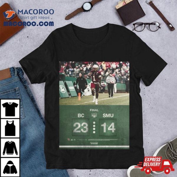 Boston College Eagles Win 23 14 Smu Football 2023 Wasabi Fenway Bowl Champions Final Score Shirt