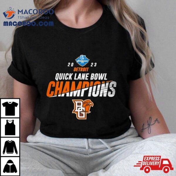 Bowling Green Falcons 2023 Quick Lane Bowl Champions Logo T Shirt