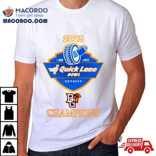 Bowling Green Falcons Football 2023 Quick Lane Bowl Champions Shirt