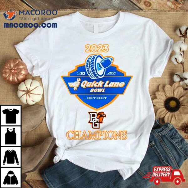 Bowling Green Falcons Football 2023 Quick Lane Bowl Champions Shirt