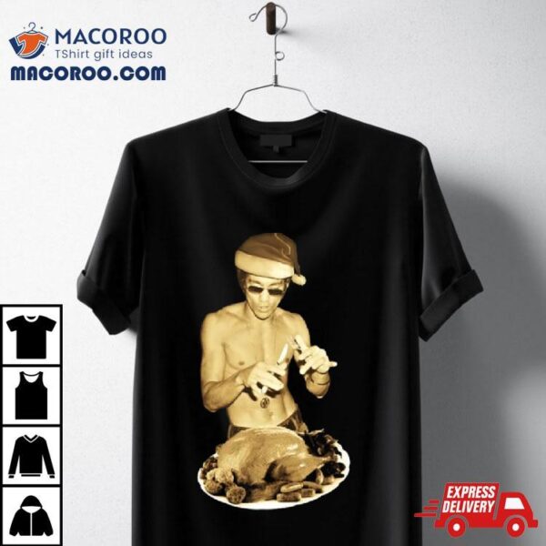 Bruce Lee Eating Christmas Dinner Shirt