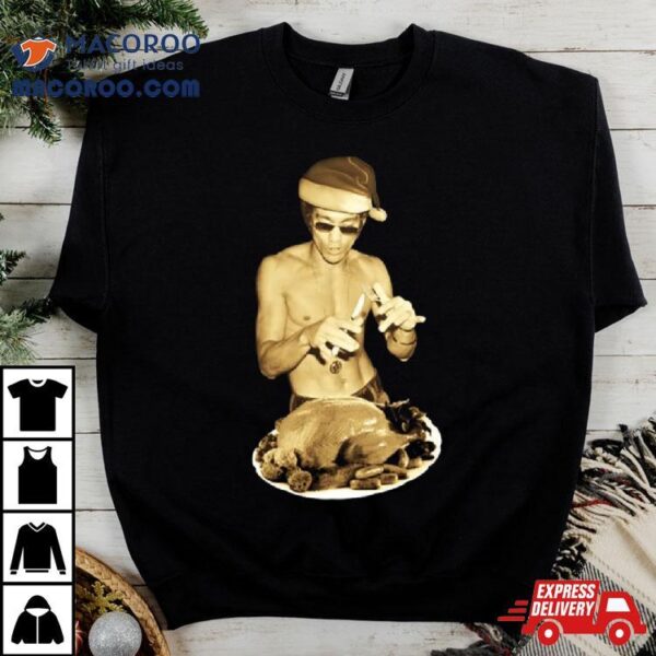 Bruce Lee Eating Christmas Dinner Shirt