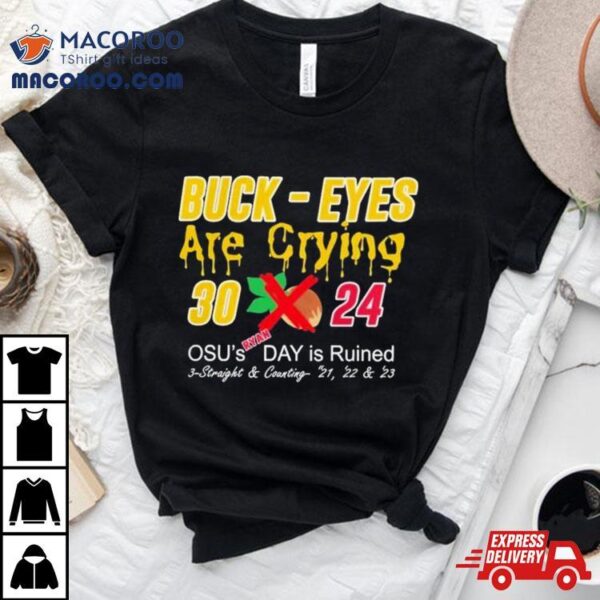 Buck – Eyes Are Crying Michigan Football Beat Ohio State 30 24 2023 Score Shirt