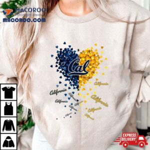 California Golden Bears Tiny Heart Shape Tshirt