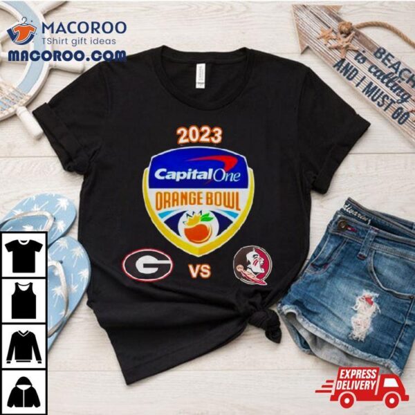 Capital One Orange Bowl 2023 Georgia Vs Florida State Hard Rock Stadium Miami Gardens Fl Cfb Bowl Game T Shirt