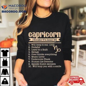 Capricorn December 22 To January 19 T Shirt