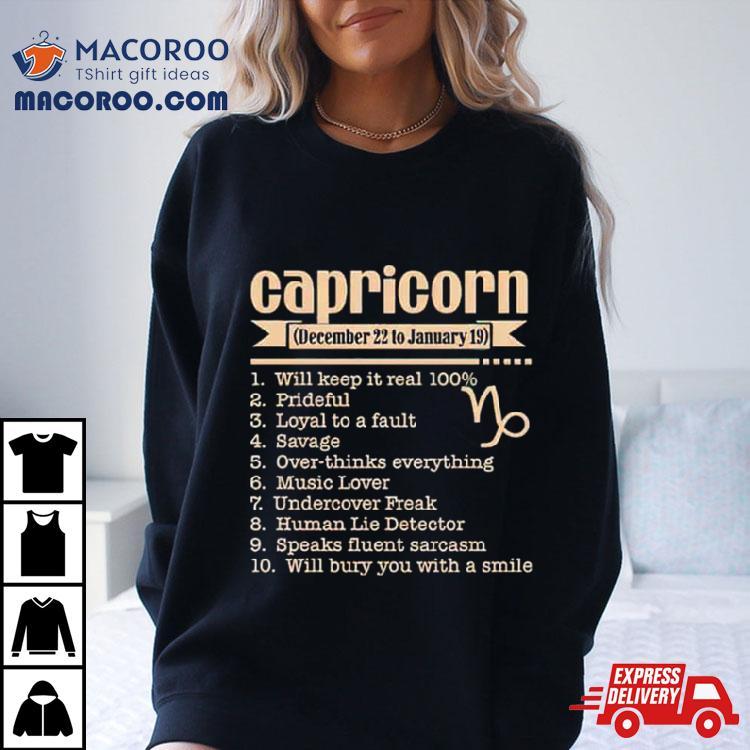 Capricorn December 22 To January 19 T Shirt