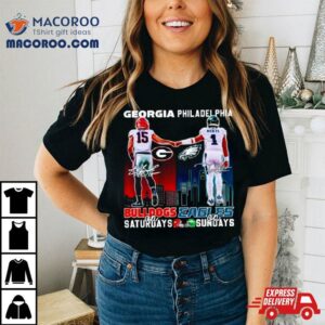 Carson Beck Georgia Bulldogs On Saturdays Jalen Hurts Philadelphia Eagles On Sundays Tshirt