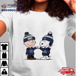 Charlie Brown And Snoopy Nfl Dallas Cowboys Football Go Cowboys Cartoon T Shirt