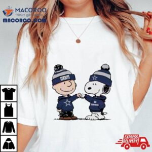 Charlie Brown And Snoopy Nfl Dallas Cowboys Football Go Cowboys Cartoon Tshirt