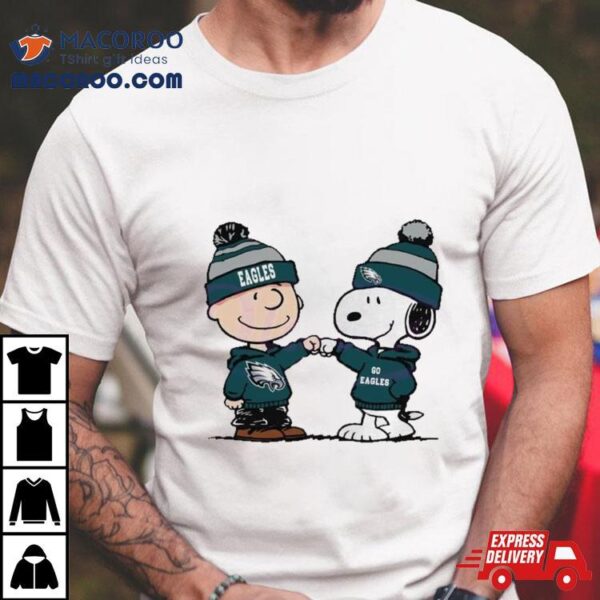 Charlie Brown And Snoopy Nfl Philadelphia Eagles Football Go Eagles Cartoon T Shirt