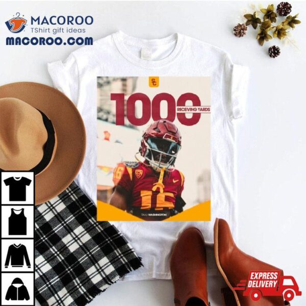 Chef Tahj Washington Usc Trojans 1000 Receiving Yards Season Shirt