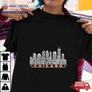 Chicago Bears Football Legend Chicago Skyline Tshirt