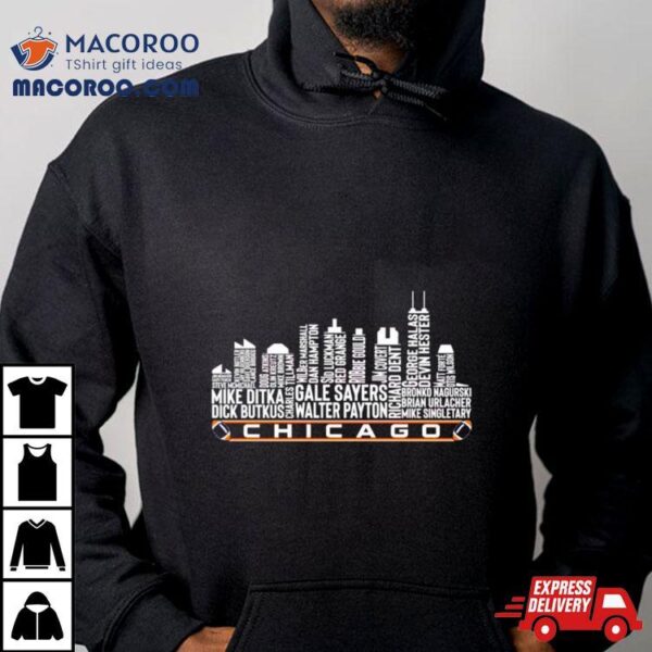 Chicago Bears Football Legend Chicago Skyline Shirt