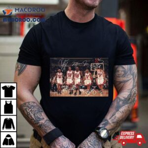 Chicago Bulls Legend Line Up Dennis Rodman Michael Jordan Scottie Pippen Signature Nba Tshirt