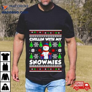 Chilling With The Snowmies Ugly Christmas Tshirt