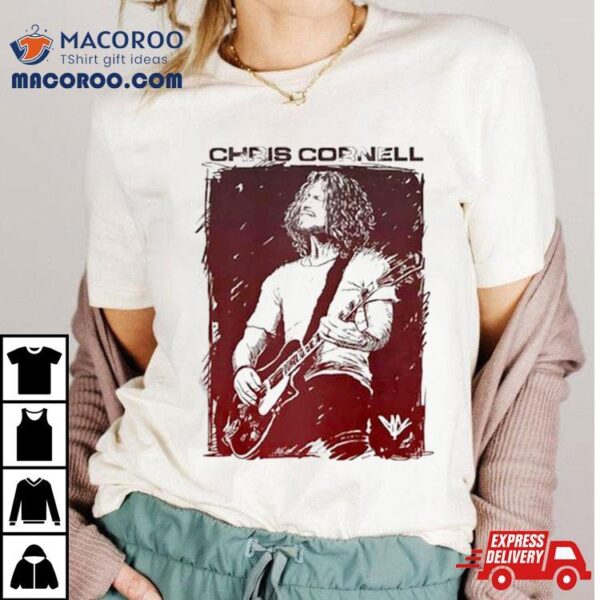 Chris Cornell Sketched Guitar T Shirt