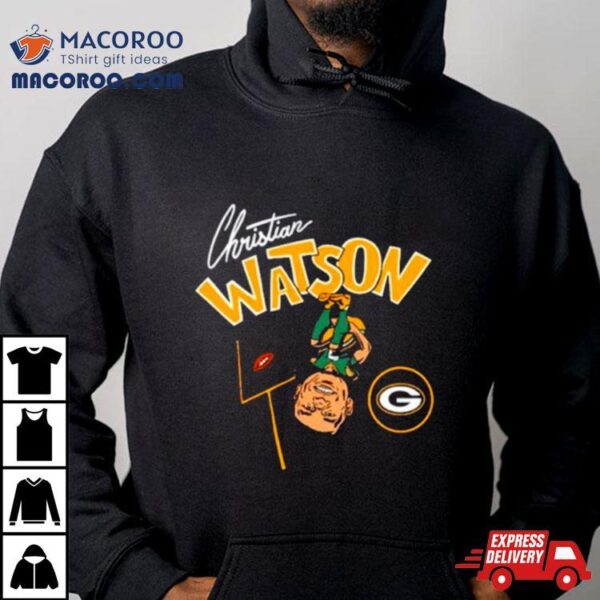 Christian Watson Green Bay Packers Cartoon Shirt