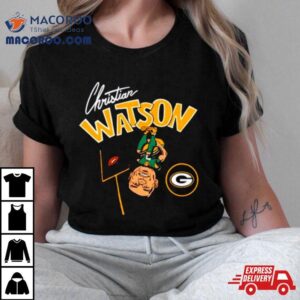 Christian Watson Green Bay Packers Cartoon Shirt