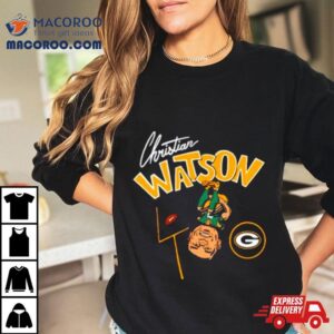 Christian Watson Green Bay Packers Cartoon Tshirt