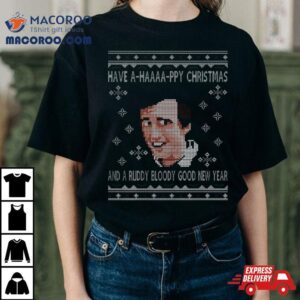 Christmas Alan Partridge A Haaaapy Christmas Knit Pattern Tshirt