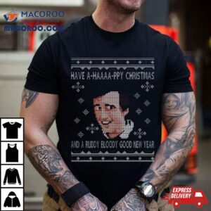 Christmas Alan Partridge A Haaaapy Christmas Knit Pattern Tshirt