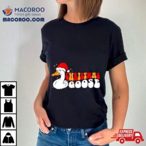 Christmas Goose Santa Tshirt