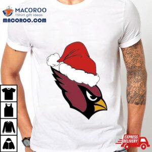 Christmas Holiday Arizona Cardinals Santa Logo Tshirt